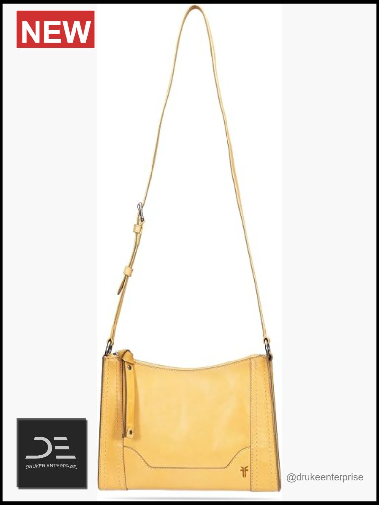 Leather Zip Crossbody Bag With Adjustable Strap And Pockets